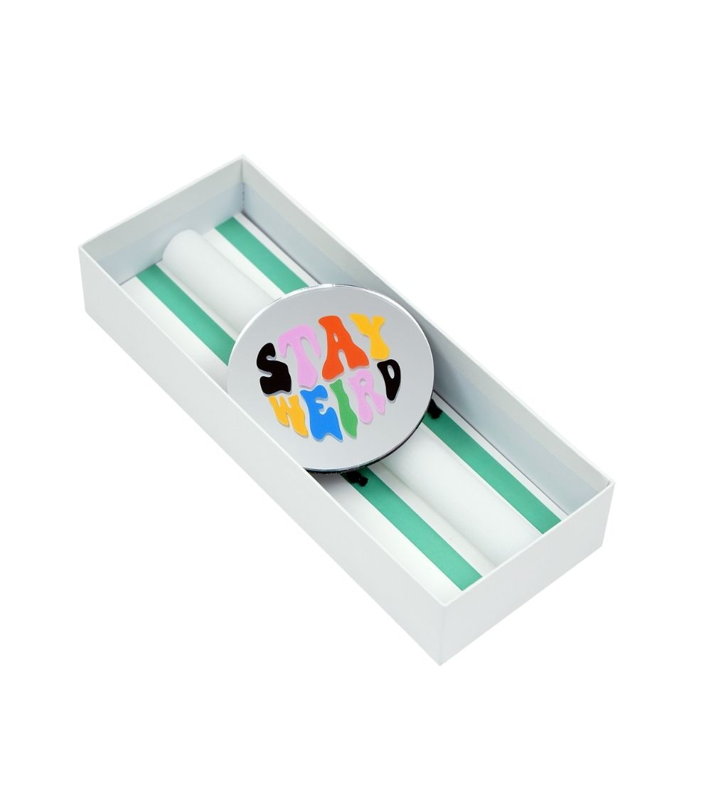 37 Stay Weird Mirror Wall Hanger Easter Candle - Image 1