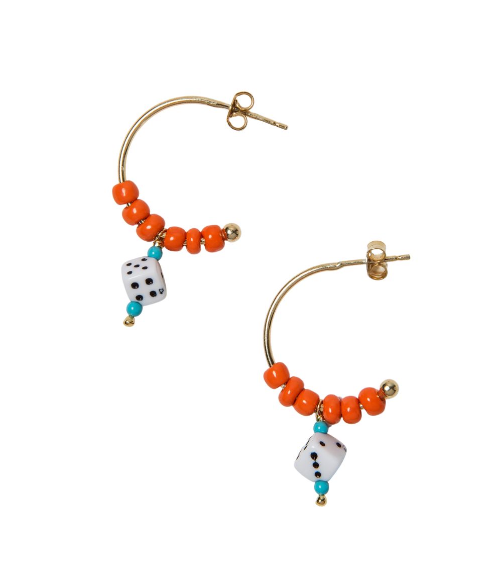 4 Double or Nothing Orange Earrings - Image 1