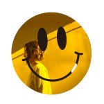 Good Vibes Only Yellow Acrylic Mirror, 60cm