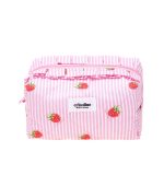 Raspberry Stripes CNL Maxi Makeup Bag