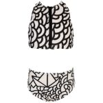 Delphine Black & White Two-Piece Swimsuit