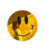 Good Vibes Only Yellow Acrylic Mirror, 40cm