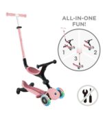 Globber Scooter Foldable Go.Up Active Lights 360 Pastel Pink - Image 12