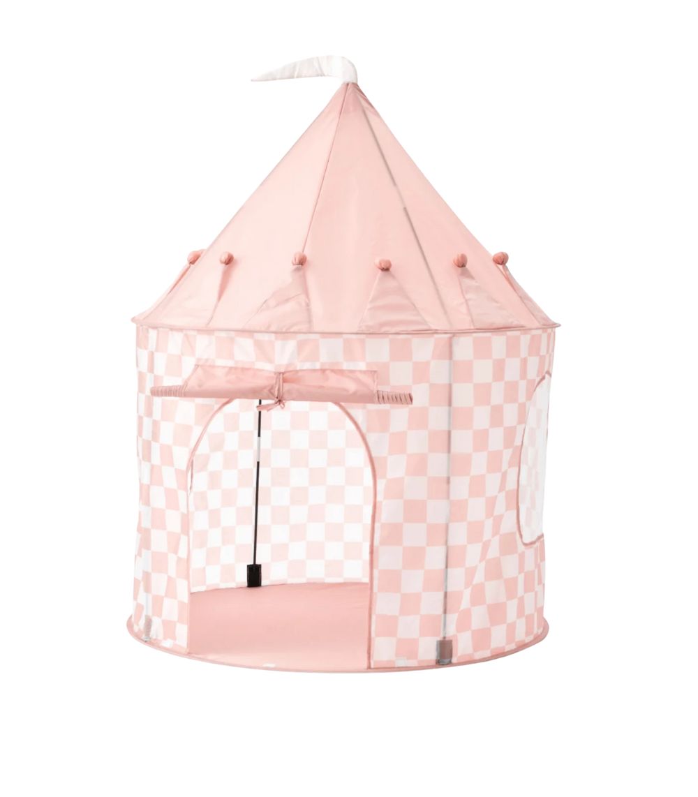 119 Play Tent, Check Apricot - Image 1
