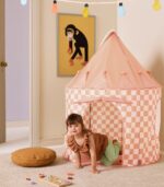 Play Tent, Check Apricot - Image 2