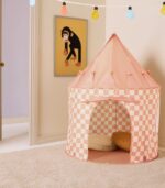 Play Tent, Check Apricot - Image 4