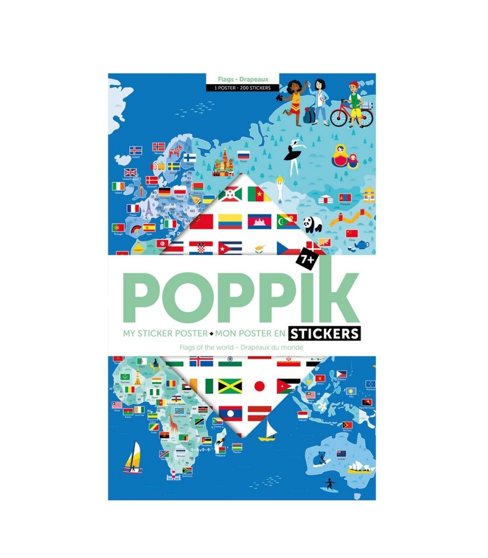 14 Discovery Stickers - Flags Of The World - Image 1