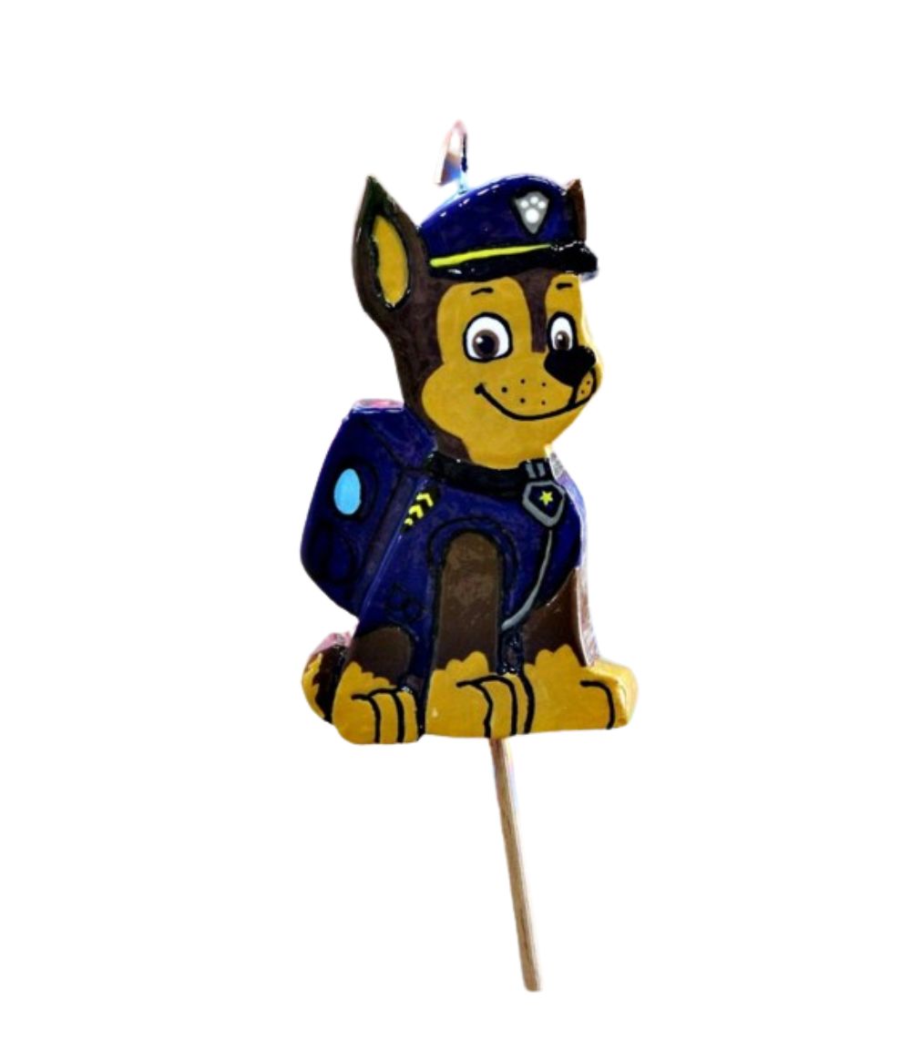 16 Paw Patrol Chase Easter Candle - Image 1