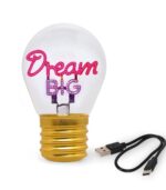 Dream Big Lightbulb - Shaped Table Lamp - Image 5
