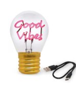 Good Vibes Lightbulb - Shaped Table Lamp - Image 4