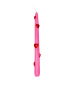 True Pink Heart Easter Candle