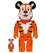 400% & 100% Bearbrick Set - Tony The Tiger Flocky (Kelloggs)