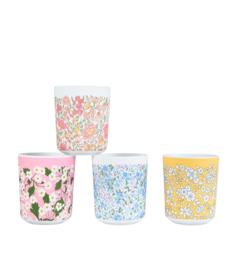 97 Meri Meri x Liberty Mixed Set Reusable Cups (x 4) - Image 1