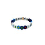 Mamacita Daisy Tile Bracelet White/Blue