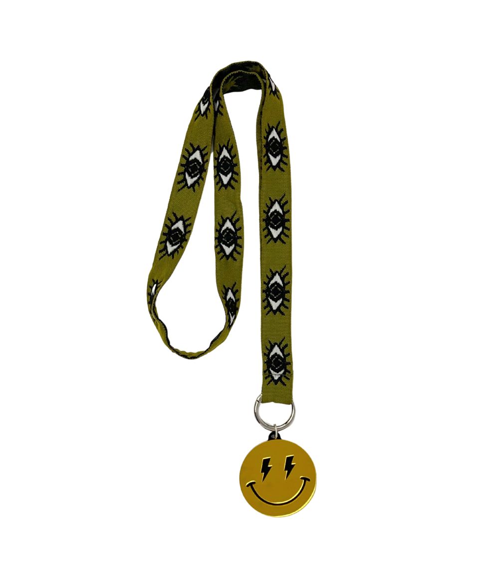 1 Smiley Storm Green Lanyard - Image 1