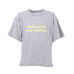 Snacks Are My Love Language Grey Kids T-Shirt