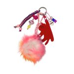 Fur Real Fuchsia Key/Bag Charm