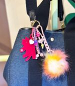 Fur Real Fuchsia Key/Bag Charm - Image 2