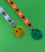 Smiley Storm Orange Lanyard - Image 2