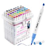 Ohuhu Oahu 48 Colors Dual Tips Alcohol Art Markers, Fine & Chisel