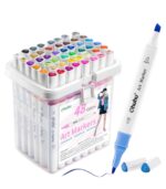 Ohuhu Oahu 48 Colors Dual Tips Alcohol Art Markers, Fine & Chisel