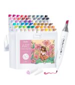Ohuhu Kaala 60 Colors Illustrations Slim Broad & Mini Brush Dual Tips Alcohol Art Markers