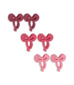 6 Pack Mini Bow Hair Clip, Pink Mix - Image 2