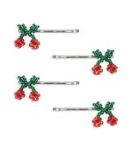 4 Pack Mini Cherry Hair Pin, Cherry - Image 3