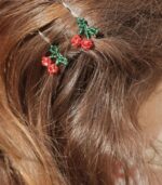 4 Pack Mini Cherry Hair Pin, Cherry - Image 2
