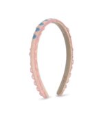 Heart Embroidery Hairbrace, Buttercream - Image 3