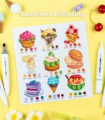 Ohuhu Kaala 60 Colors Illustrations Slim Broad & Mini Brush Dual Tips Alcohol Art Markers - Image 6