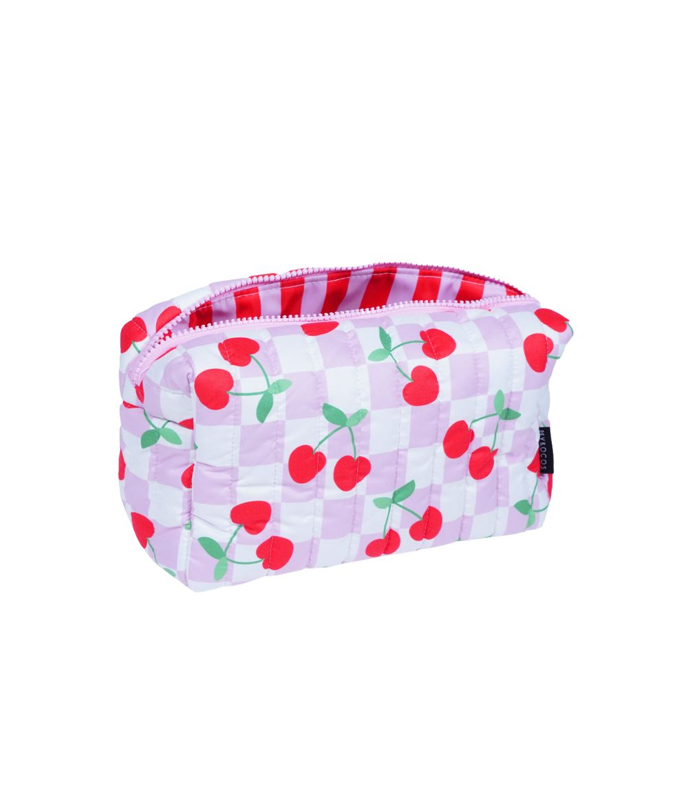 298 Cherries Quilted Small Pouch - Image 1