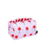 Flamingo Heart Quilted Small Pouch