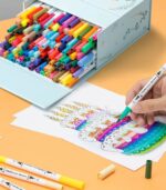 Ohuhu Maui 120 Colors Dual Tips Water Based Art Markers, Brush & Fineliner - Image 2
