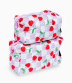 Cherries Quilted Medium Pouch - Image 2