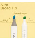 Ohuhu Kaala Slim Broad and Fine Dual Tips Alcohol Art Markers - 24 Basic Colors - Image 3
