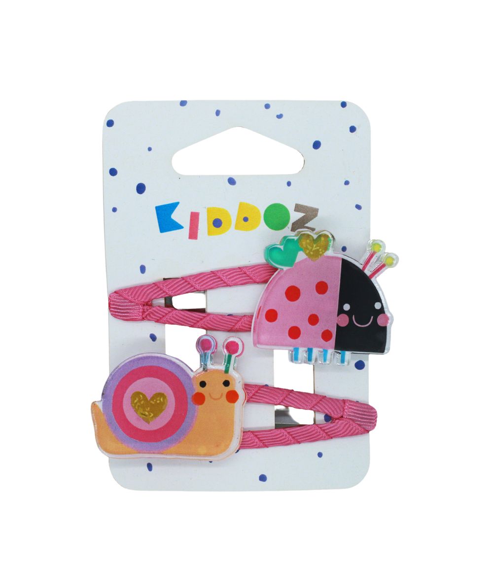 110 Kiddoz Snail & Sparkle Bug Hair Clips - Image 1