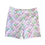 Purple Mermaid Style Biker Shorts