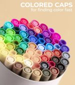 Ohuhu Maui 60 Colors Dual Tips Water Based Art Markers, Brush & Fineliner, Light Turquoise - Image 3