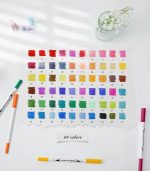 Ohuhu Maui 60 Colors Dual Tips Water Based Art Markers, Brush & Fineliner, Light Turquoise - Image 2