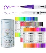 Ohuhu Maui 60 Colors Dual Tips Water Based Art Markers, Brush & Fineliner, Light Turquoise - Image 5