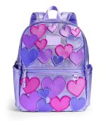 Kane Double Pocket Backpack, 3D Hearts