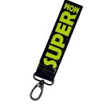 Super Mom Keychain, Yellow/Glittery Dark Blue