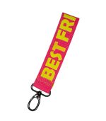 Best Friends Keychain, Yellow/Glittery Pink