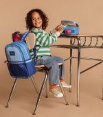 Kane Mini Backpack, Blue/Light Blue Colorblock - Image 2