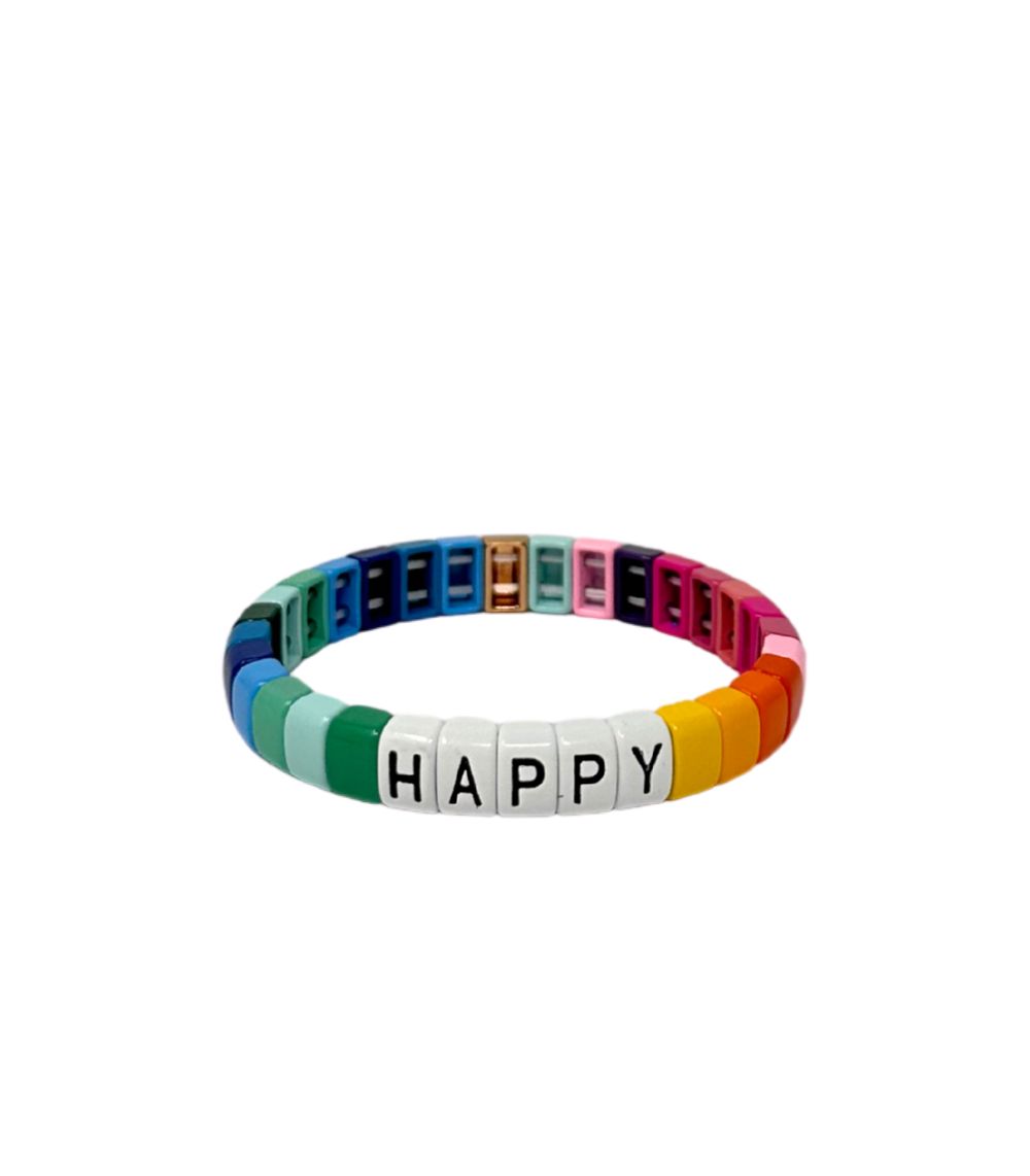 165 Mamacita Happy Tile Bracelet, Multicolour - Image 1