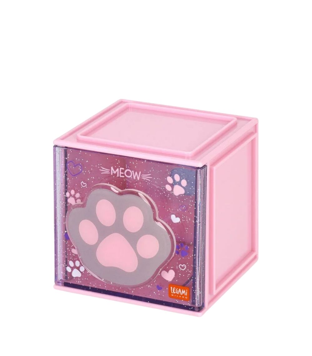 218 Stackable Desk Storage Box - Cutie Cube - Kitty - Image 1
