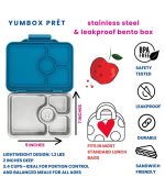 Yumbox Pret Leakproof Stainless Steel Bento, Normandy Blue - Image 6