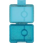 Yumbox Snack - 3-sections Twinkle Aqua Glitter/Aqua Clear