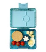 Yumbox Snack -3-sections - Twinkle Aqua Glitter/Aqua Clear - Image 2